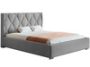 Łóżko tapicerowane z pojemnikiem i stelażem 120x200 Tasso Szare