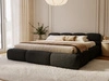 Łóżko tapicerowane z pojemnikiem i stelażem 180x200 Sweet Low Czarne