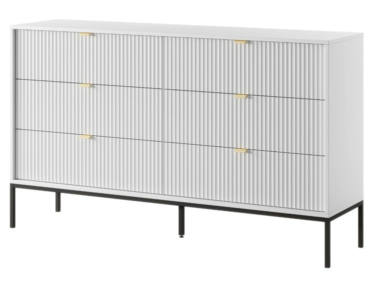 Komoda z 6 szufladami Amber Biała