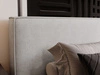 Łóżko tapicerowane z pojemnikiem i stelażem 160x200 Monaco Jasnoszare