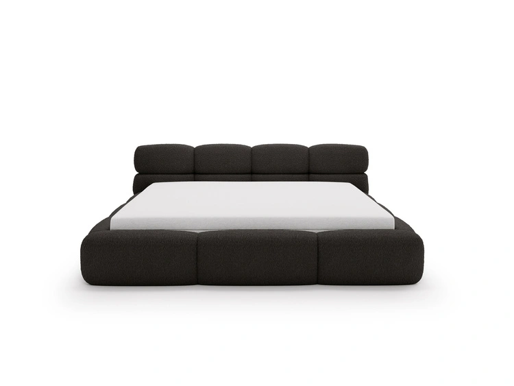 Łóżko tapicerowane z pojemnikiem i stelażem 120x200 Sweet Low Czarne